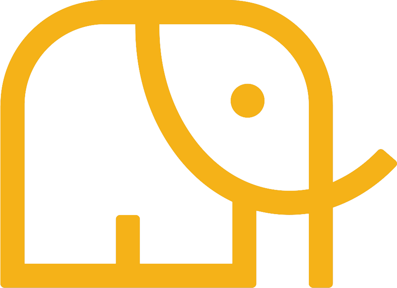 Elephant Icon Yellow