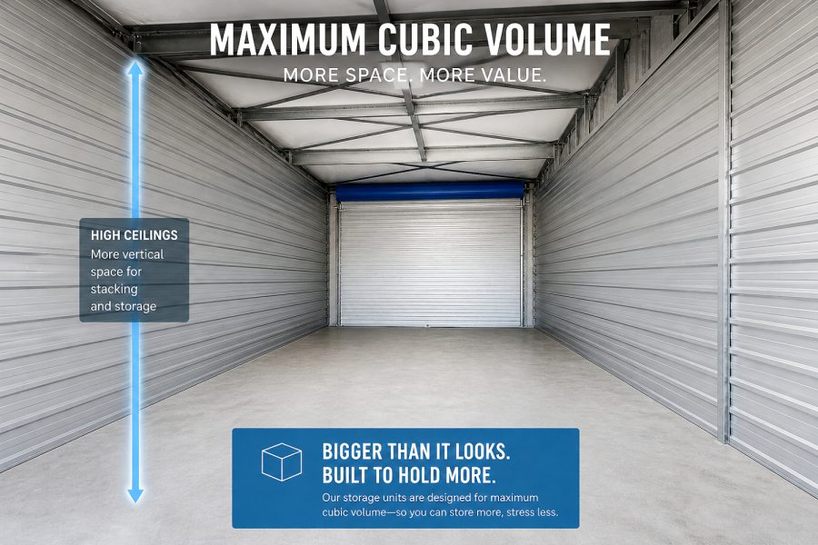 Maximum Cubic Volume Mendon Secure Storage