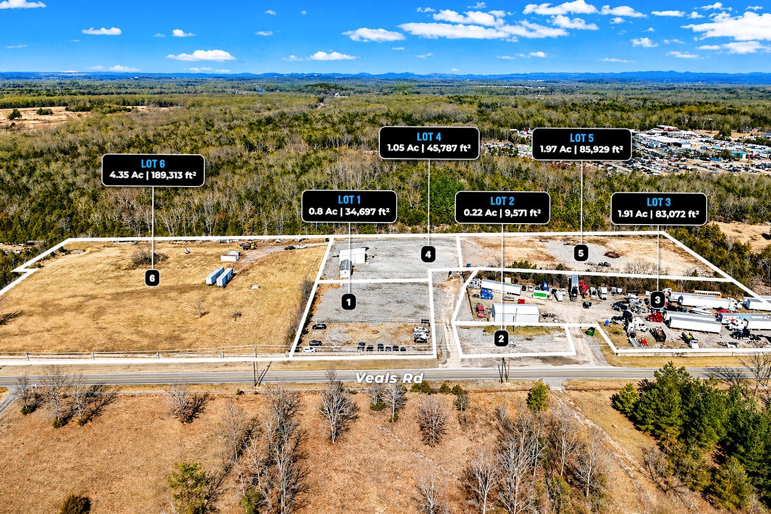 Rutherford Outdoor Storage Aerial Shot