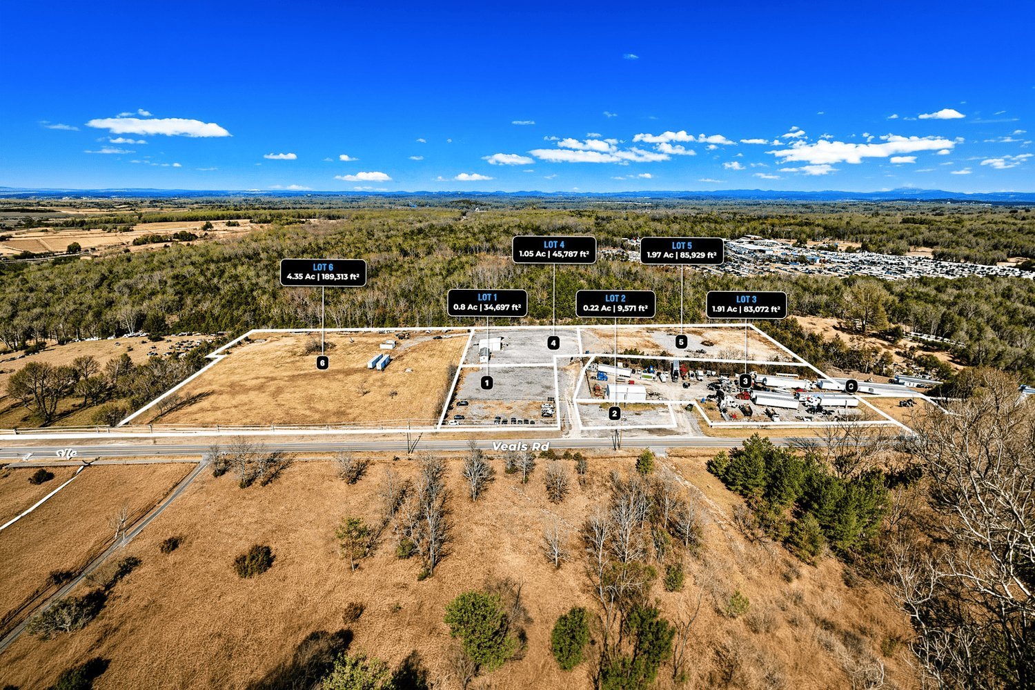 Rutherford Outdoor Storage Aerial Shot