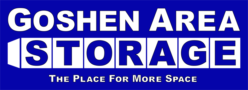 Goshen Area Storage Logo Design Stroke White